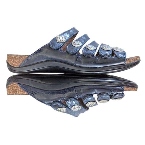 Dansko Deep Blue Patent Sandals - Size 36 - Picture 13 of 14